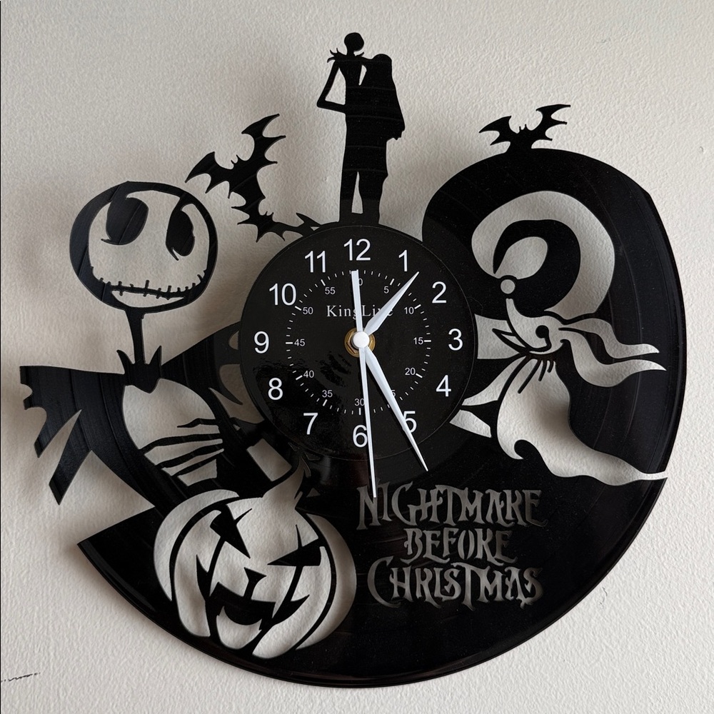 The Nightmare Before Christmas Vinyl Record Wall Clock